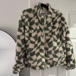 RSQ Green and Cream Patterned Women's Jacket